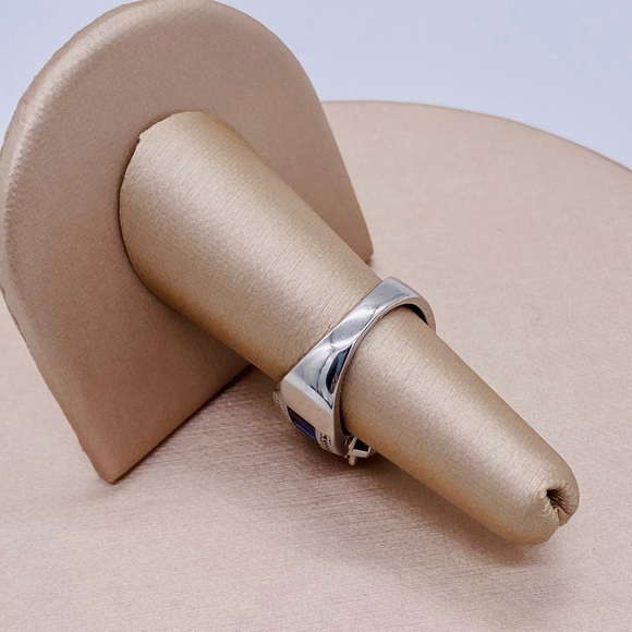 EUC Sterling Silver Bi Colored Topaz Cocktail Ring - Picture 8 of 16